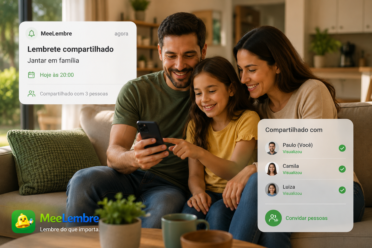 Lembretes em família